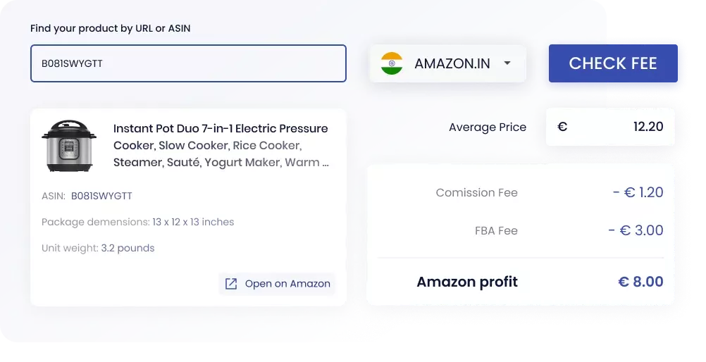 Amazon FBA Fees Calculator