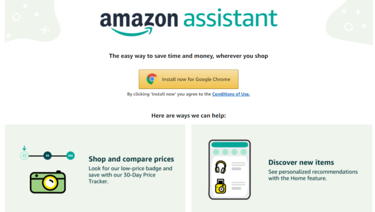 Amazon Assistant page
