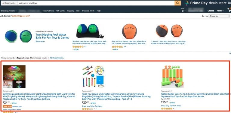 Amazon Sponsored Products ads