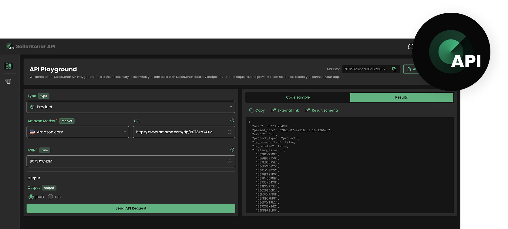 SellerSonar Amazon Product Data API