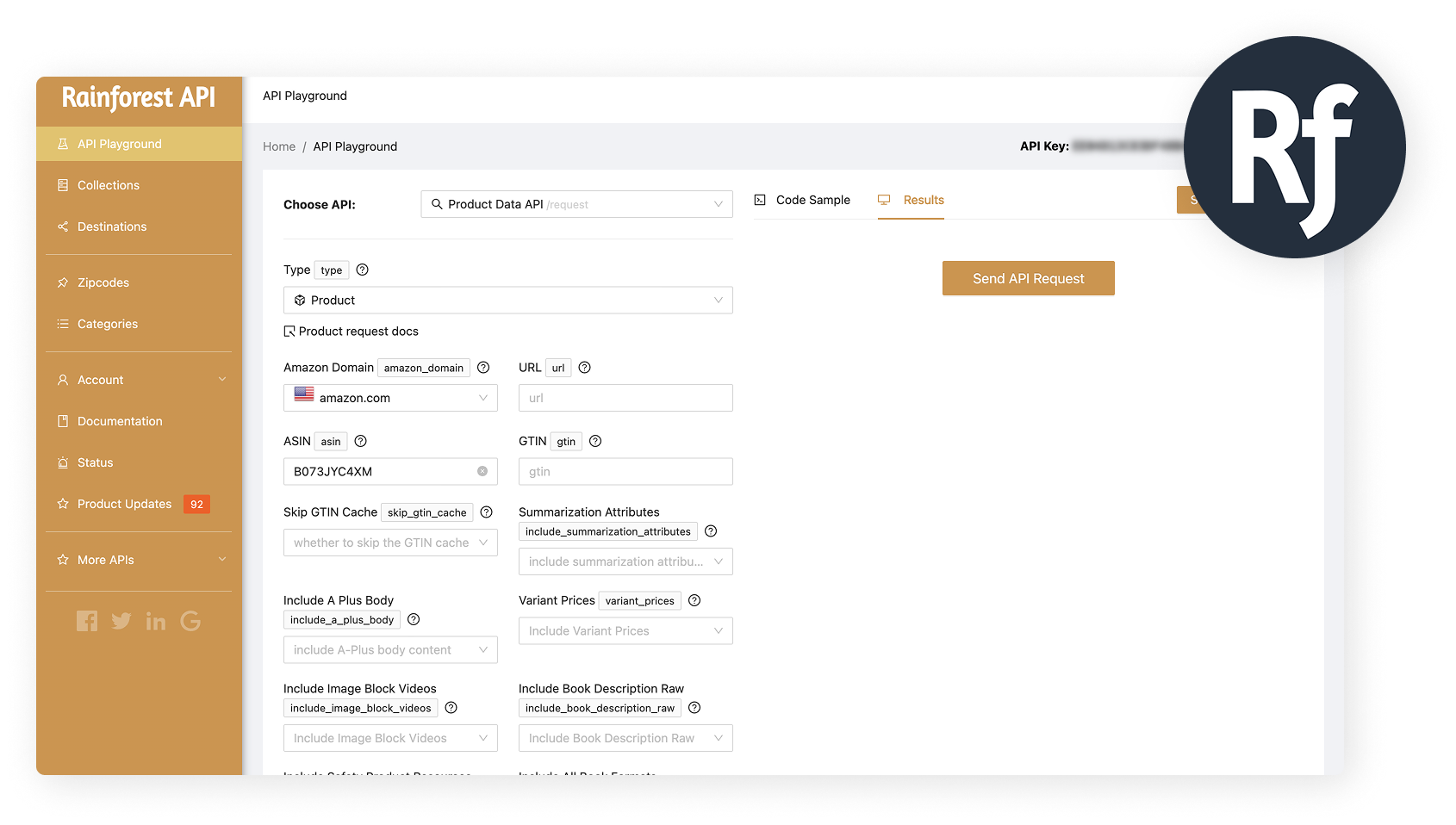 Rainforest API Dashboard