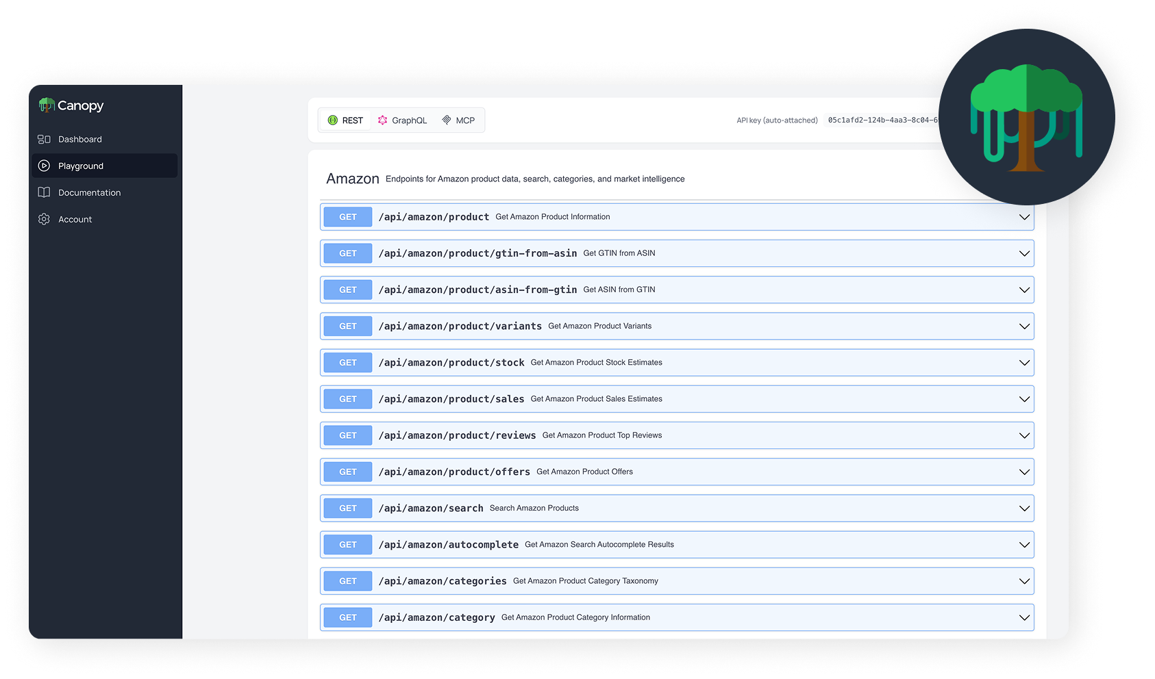 Canopy API Playground