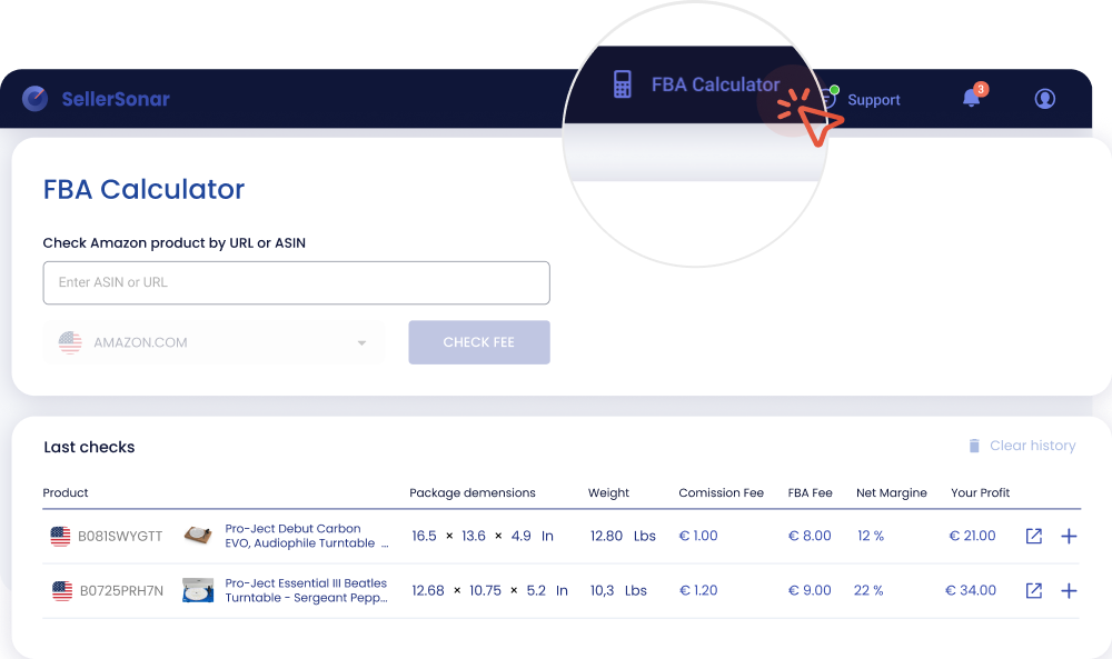 SellerSonar FBA Calculator