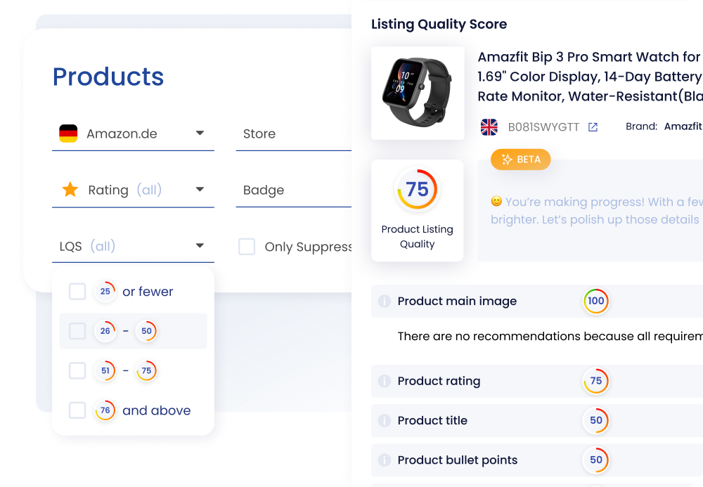 Listing Quality Score checker by SellerSonar