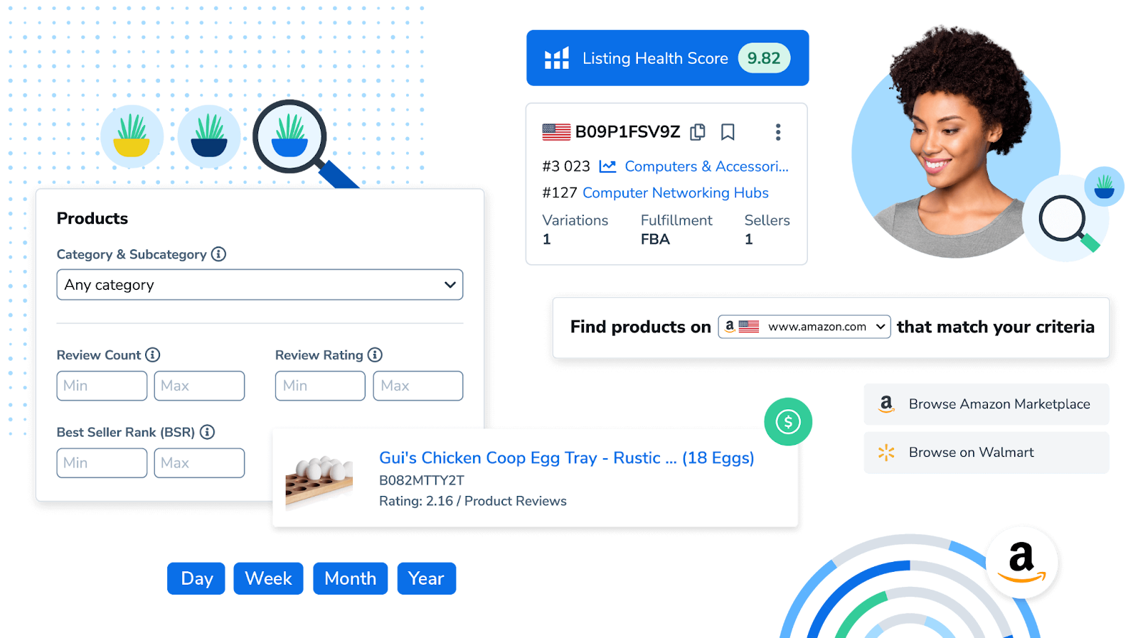 Helium 10 product research interface
