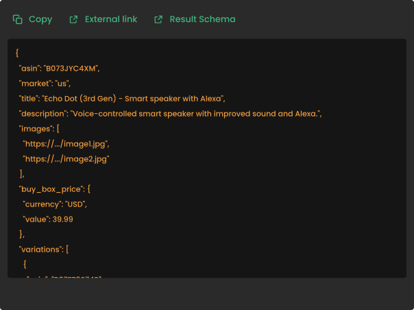 Receive Structured JSON