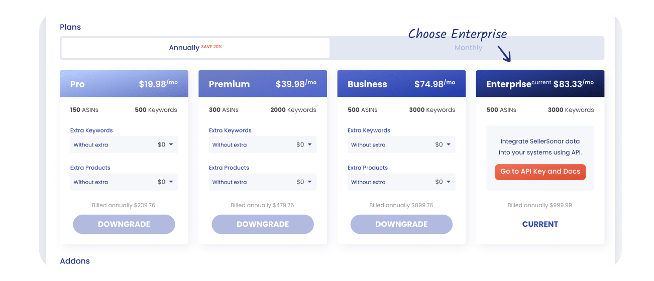 1. Sign up for the Enterprise Plan