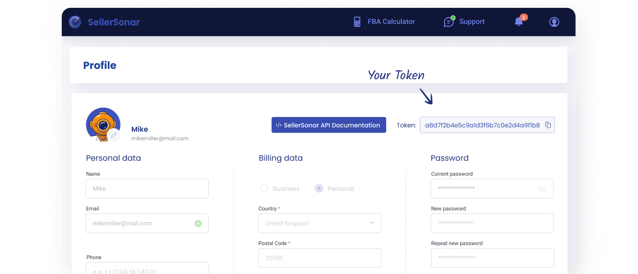 2. Find Your Personal API Token