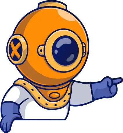 Diver illustration for price match guarantee